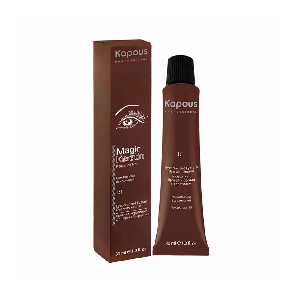 Kapous, Краска для бровей и ресниц Magic Keratin графитовая